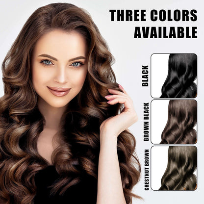 Black, Dark Brown and Chestnut Brown hair color shade guide