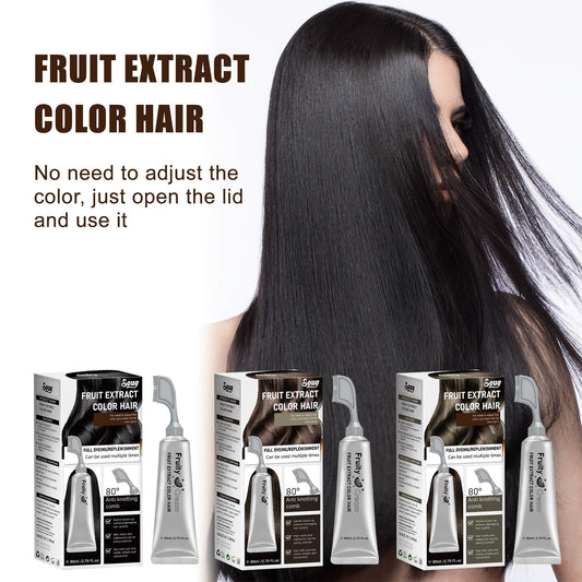 SOUG Fruit Extract Hair Color Comb Cream in three shades