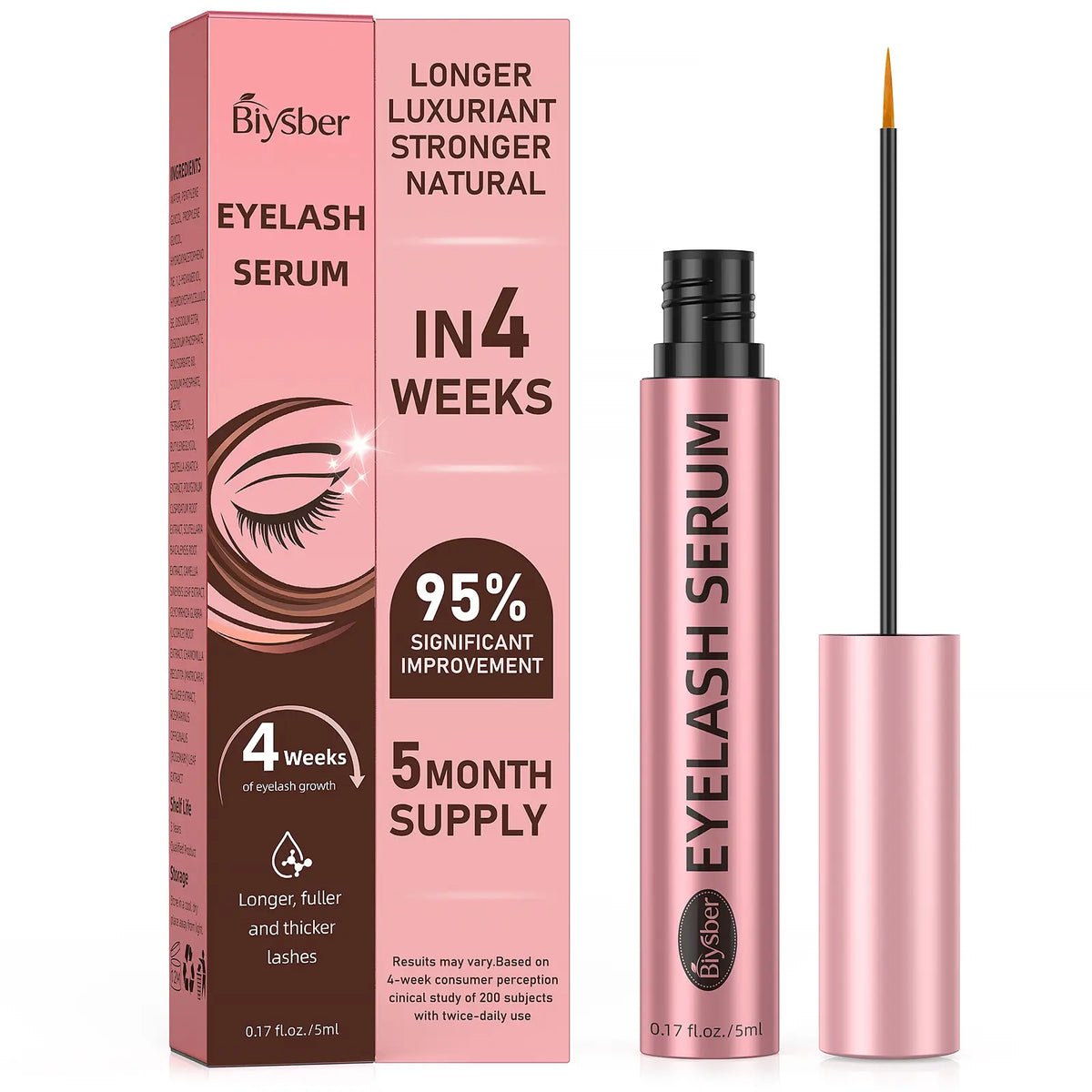 Biysber Pink eyelash serum original product illustration