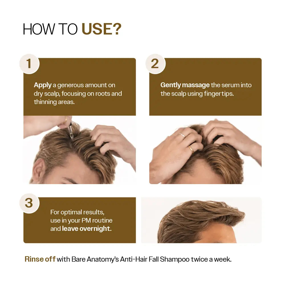 How to use Bare Anatomy Advanced Hair Density Serum