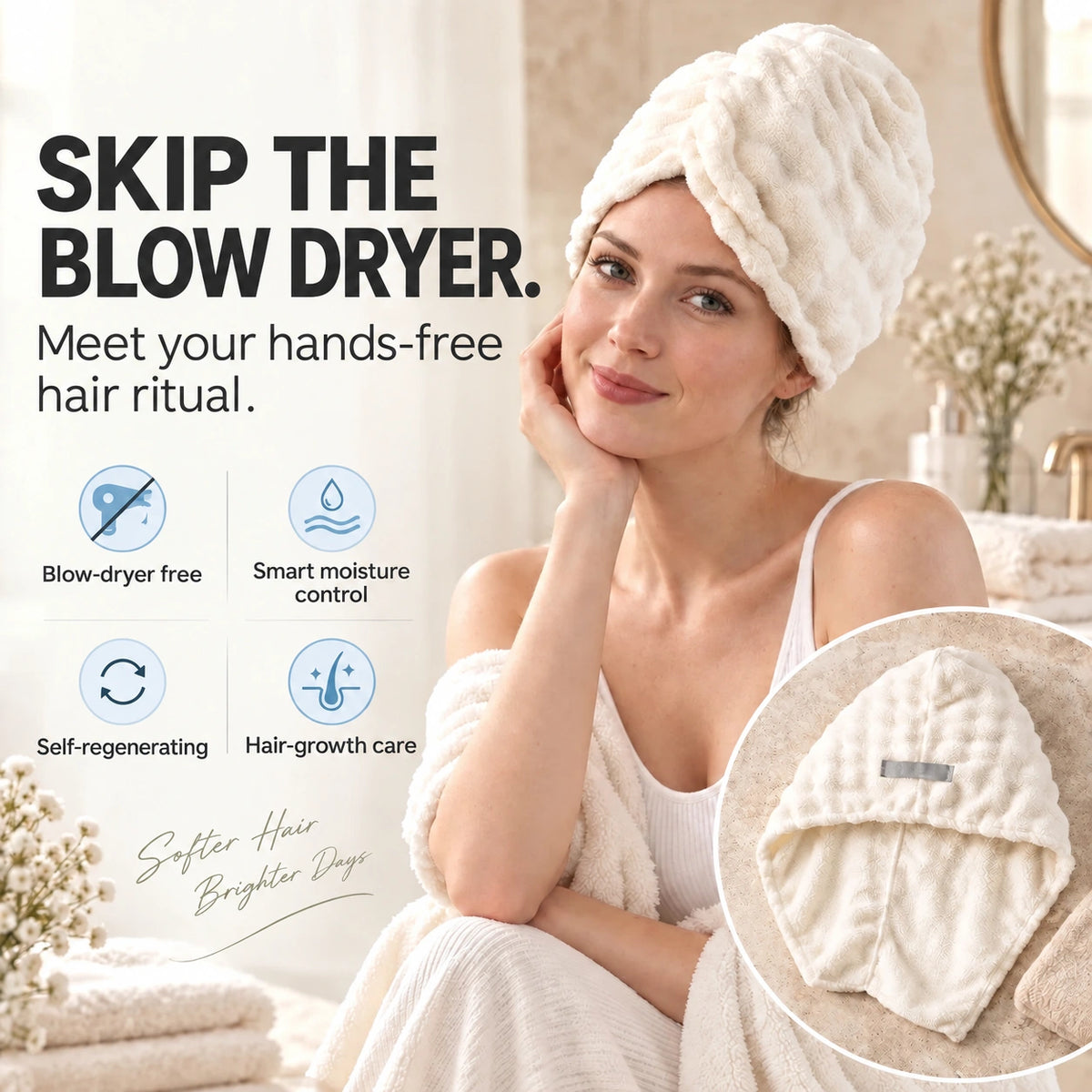 Hair drying cap