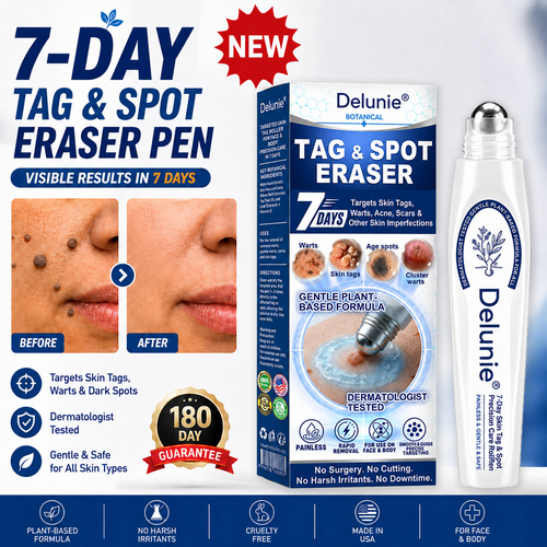 Delunie 7-Day Tag & Spot Eraser Rollerball Pen