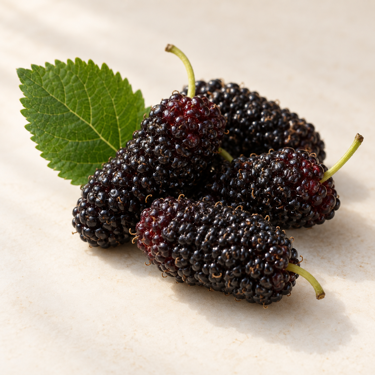 Illustrative mulberries for ingredient presentation