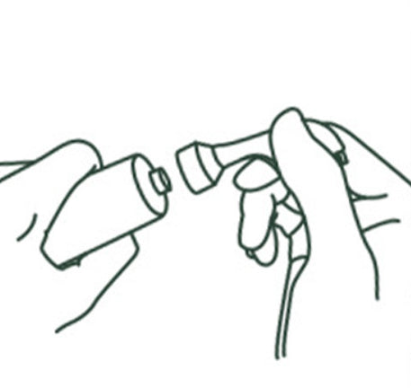 Illustration of preparing the comb applicator