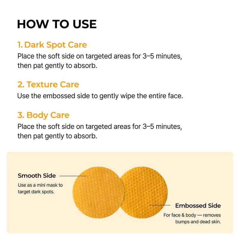 How to use Dr.Melaxin turmeric toner pads