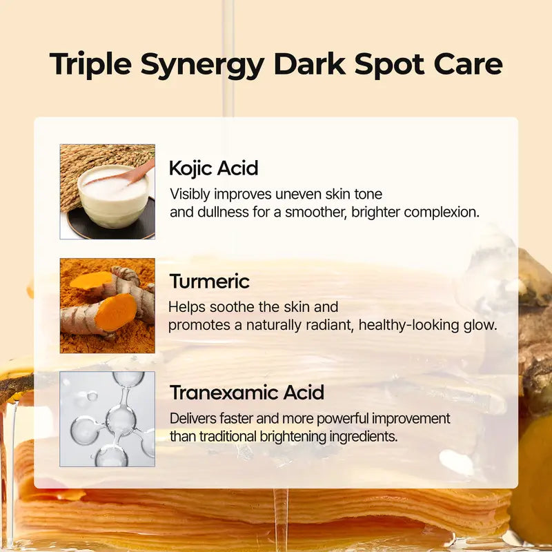 Kojic acid turmeric and tranexamic acid toner pad ingredients