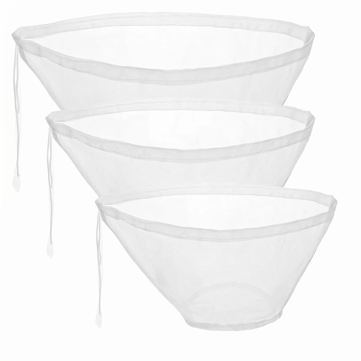 Delunie three-piece reusable nut milk strainer bag set