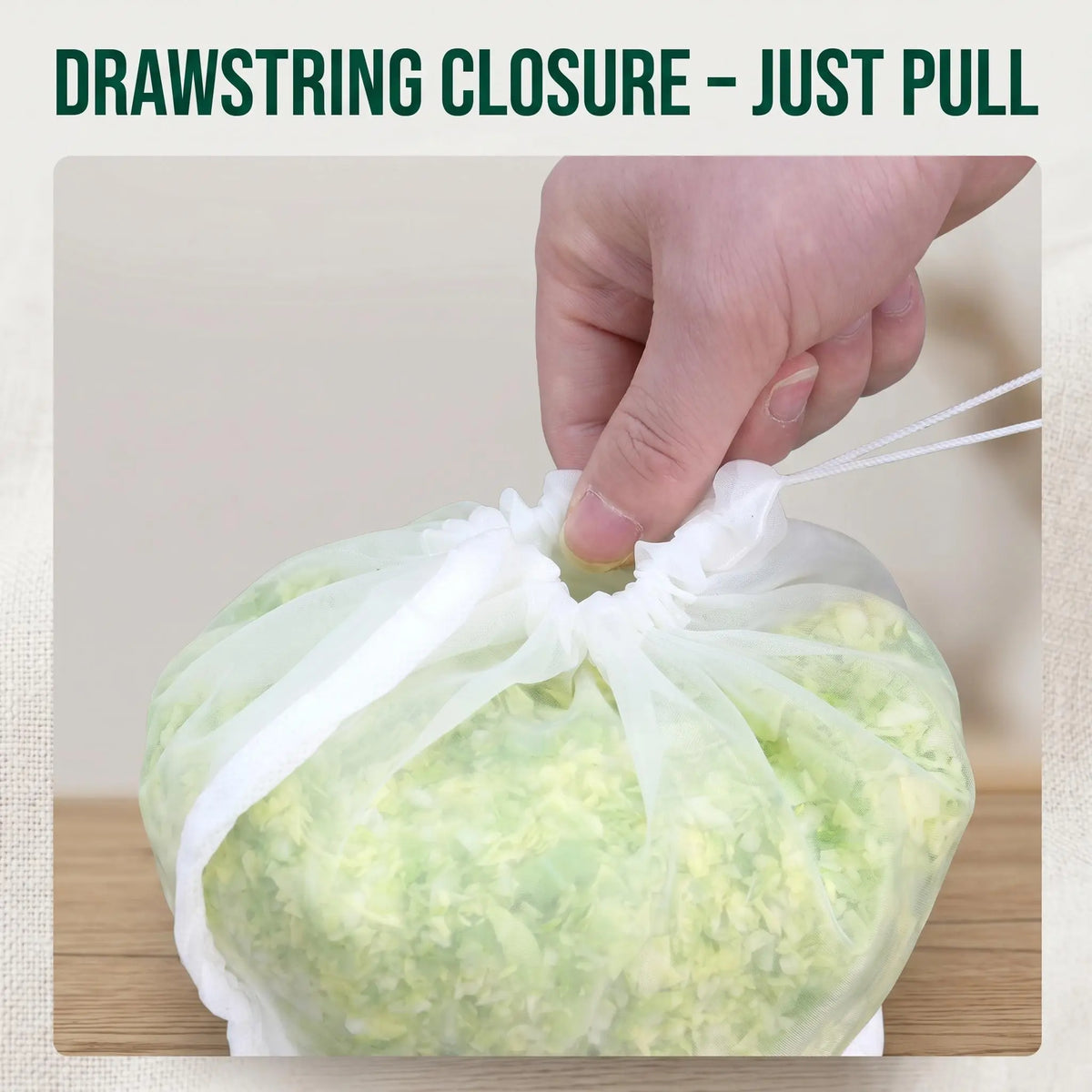 Reusable bowl-shaped fine mesh strainer bag — view 7
