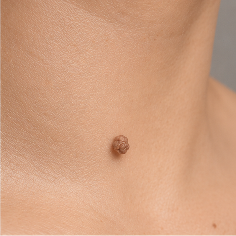Day 3 skin tag drying and darkening